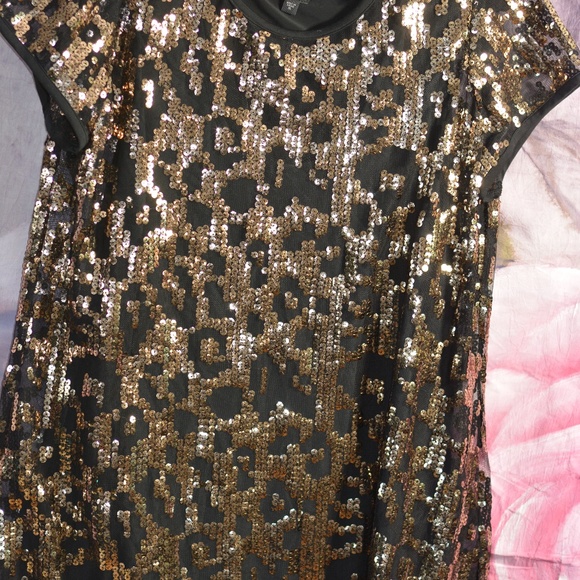 Lepoard Sequin Dress Size SZ XL - Picture 2 of 3